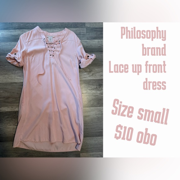 Philosophy Dresses & Skirts - Philosophy Blush Lace-Up Dress